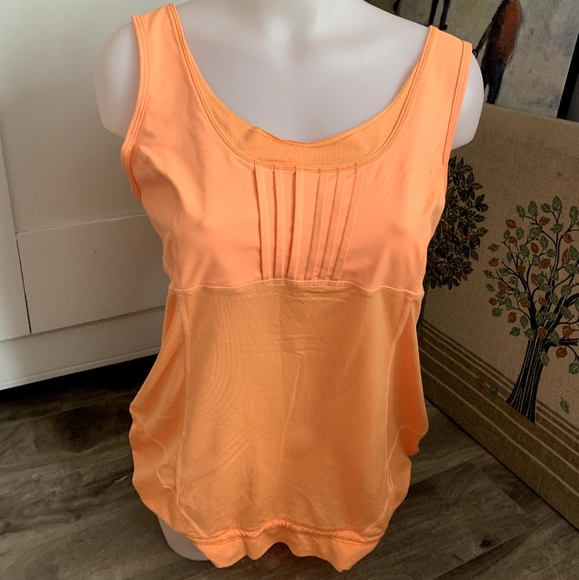 Lululemon Run Sunrise Orange Tank Top ize 10 - Picture 1 of 6